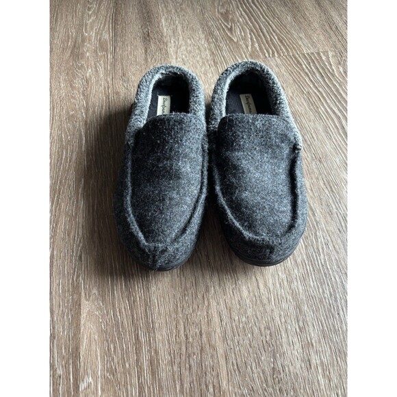 Dearfoams Mens Memory Foam Comfy Slippers Charcoal Size 11 - 12 Large - Picture 1 of 6